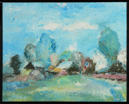 Ельницкая Вера Андреевна. Голубой пейзаж